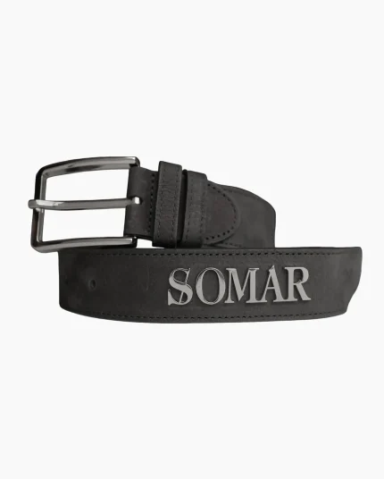 Somar Metal Decal Leather Belt (4)